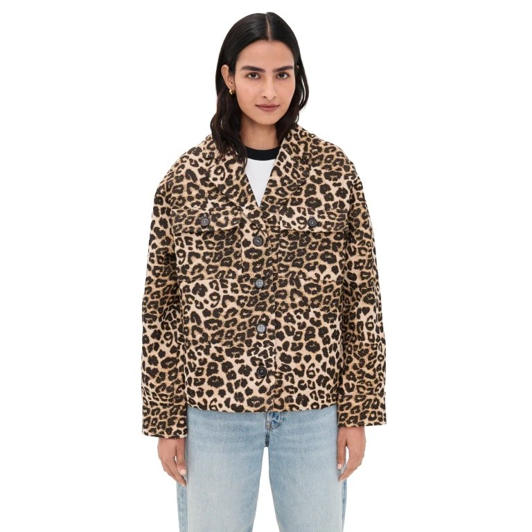 ANINE BING Flynn Jacket Leopard L