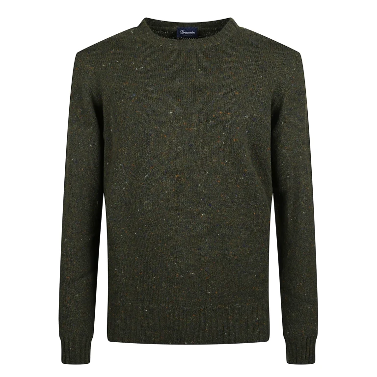 Drumohr Round Neck Worked Neckborder Sweather