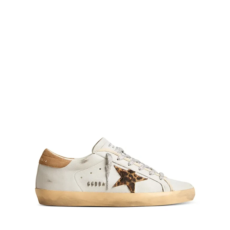 Golden Goose Women's Super Star Leopard Print Calf Hair Sneakers