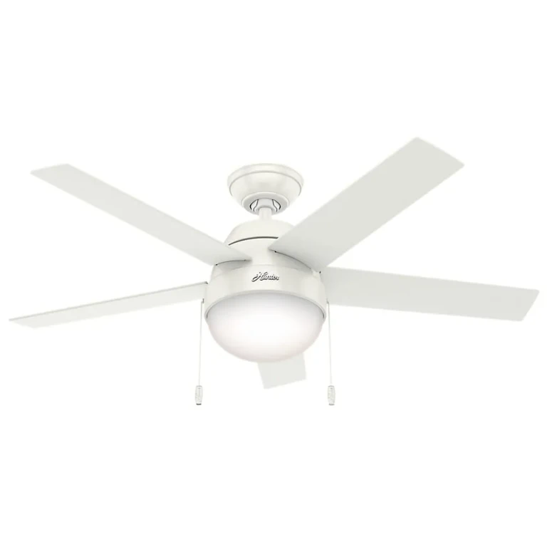 Hunter Anslee 2-Light 46" Indoor Ceiling Fan in Fresh White