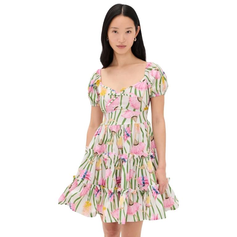 The Lulo Project The Bloom Mini Dress Aussie desert flowers M