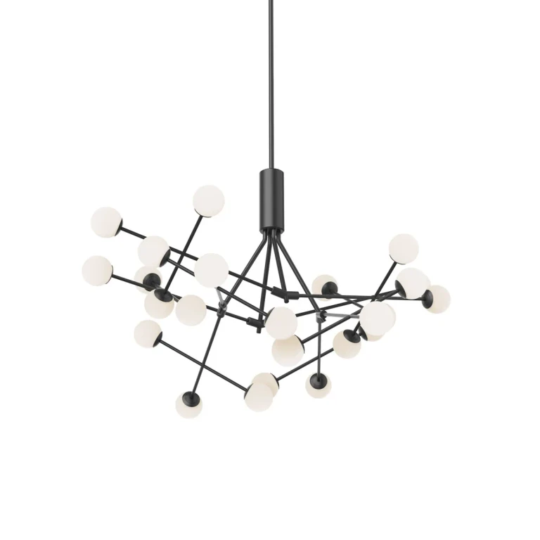 Black LED Chandelier from the Moto Collection