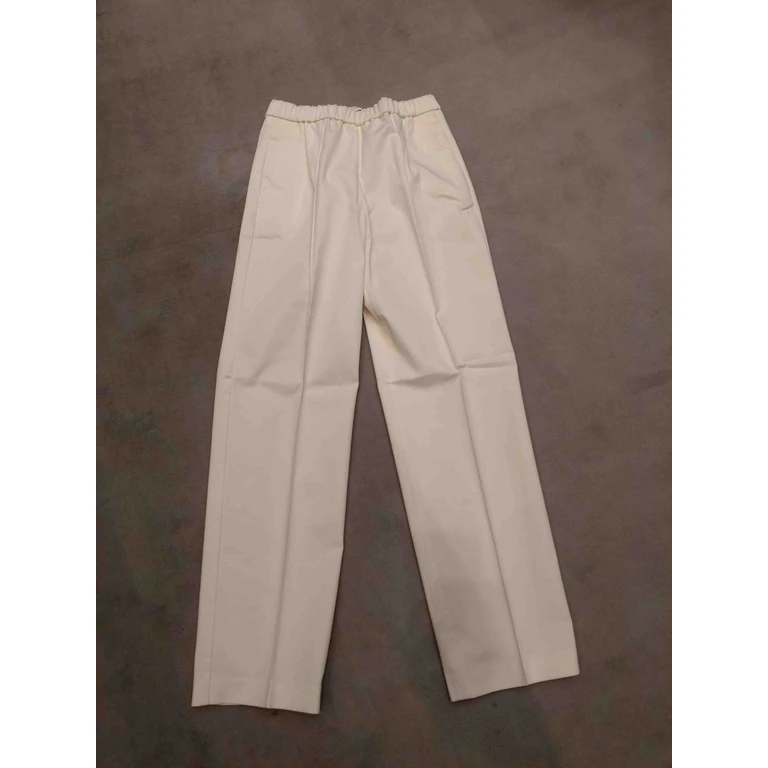 Fabiana Filippi L784 Pantaloni White Cotton Pant - Women