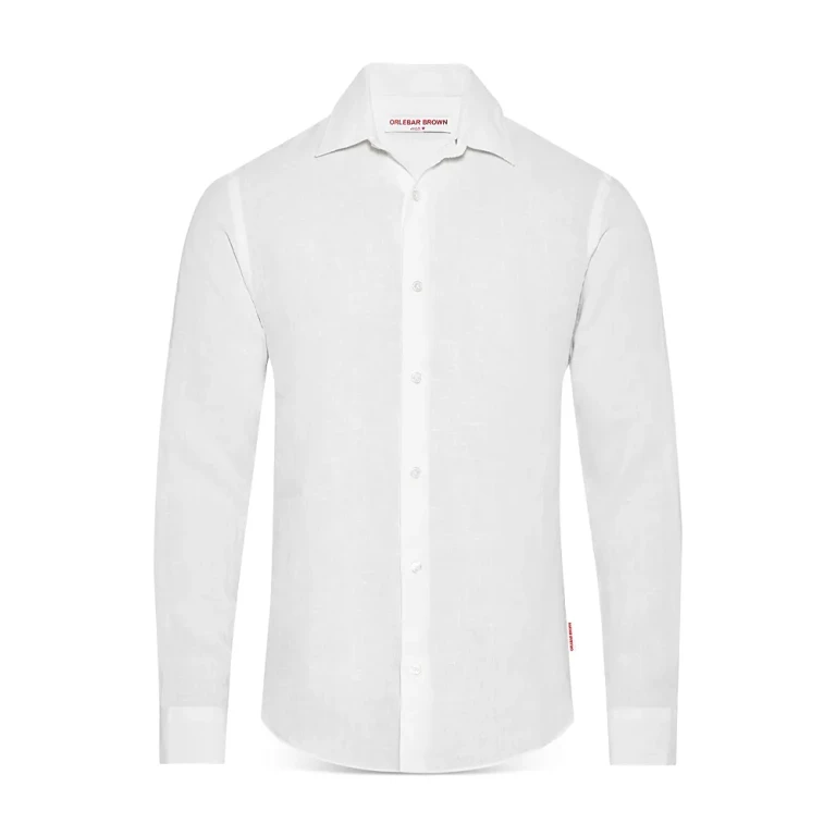 Orlebar Brown Giles Linen Textured Tailored Fit Button Down Shirt