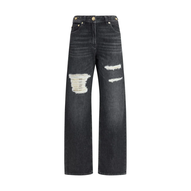 Versace Cut-out Detail Jeans