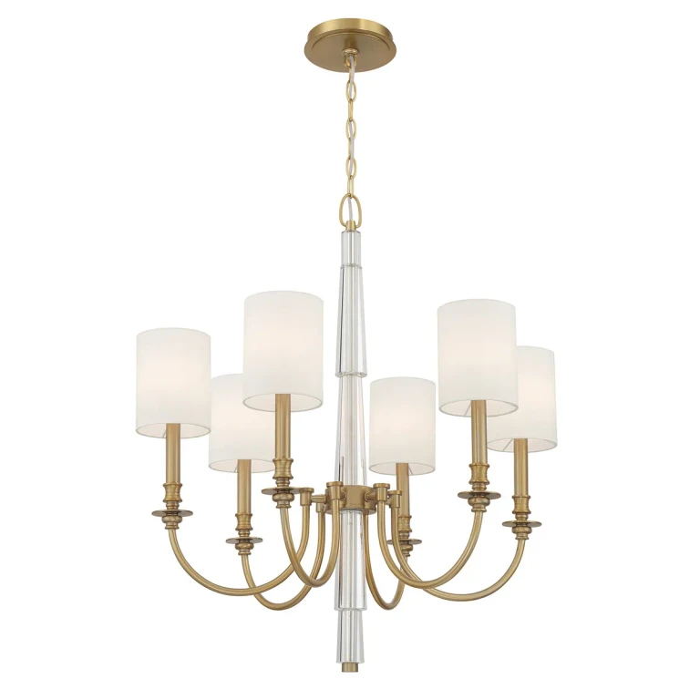 Aged Brass Chandelier from the Lloyd Collection