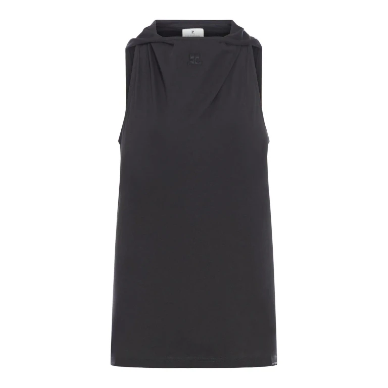 Courrèges Logo Embroidered Tank Top