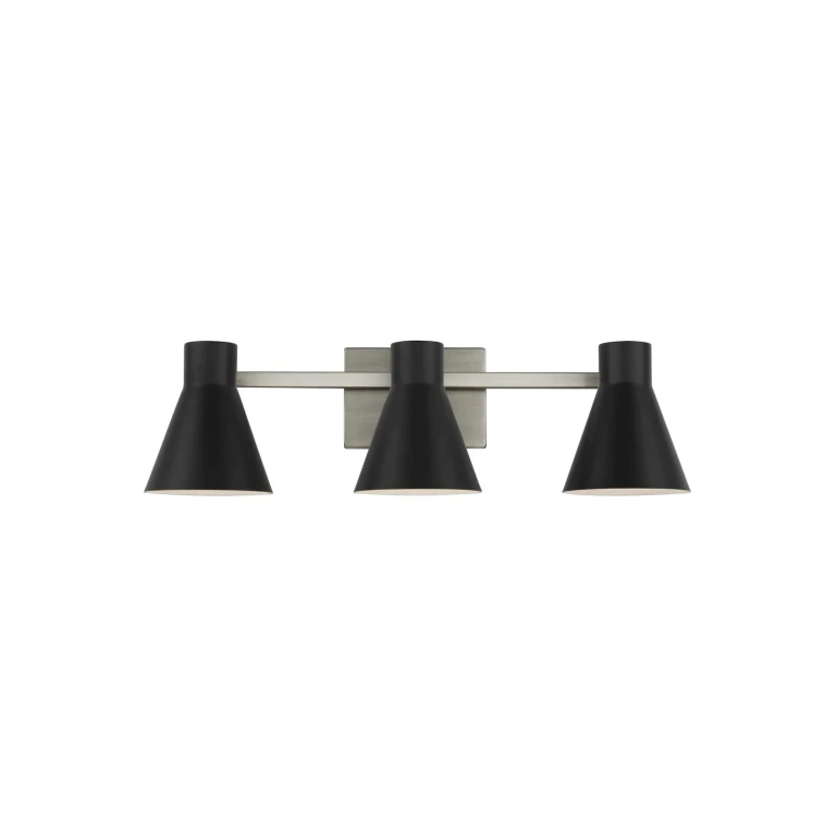 Sea Gull Towner 3-Light Bathroom Vanity Light in Black - 4441303EN3-962