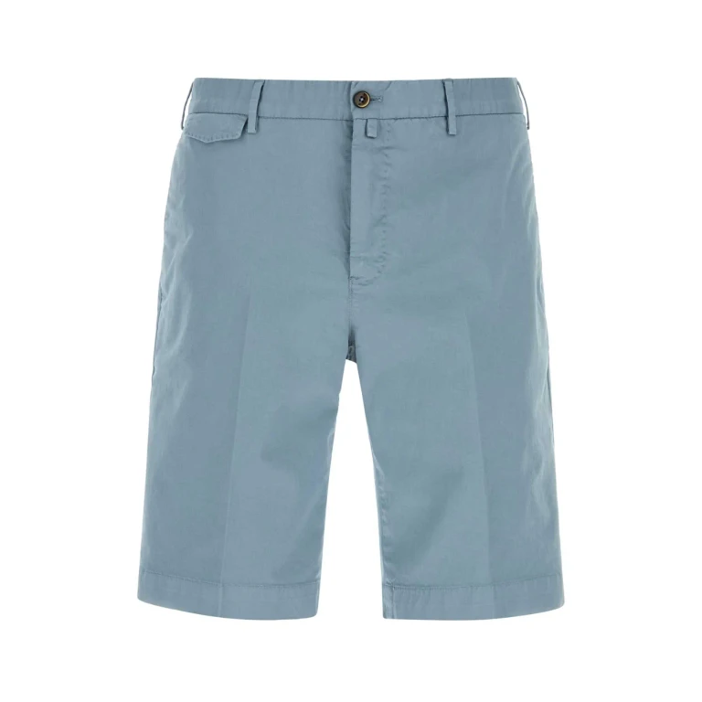 PT Torino Light-blue Stretch Cotton Bermuda Shorts