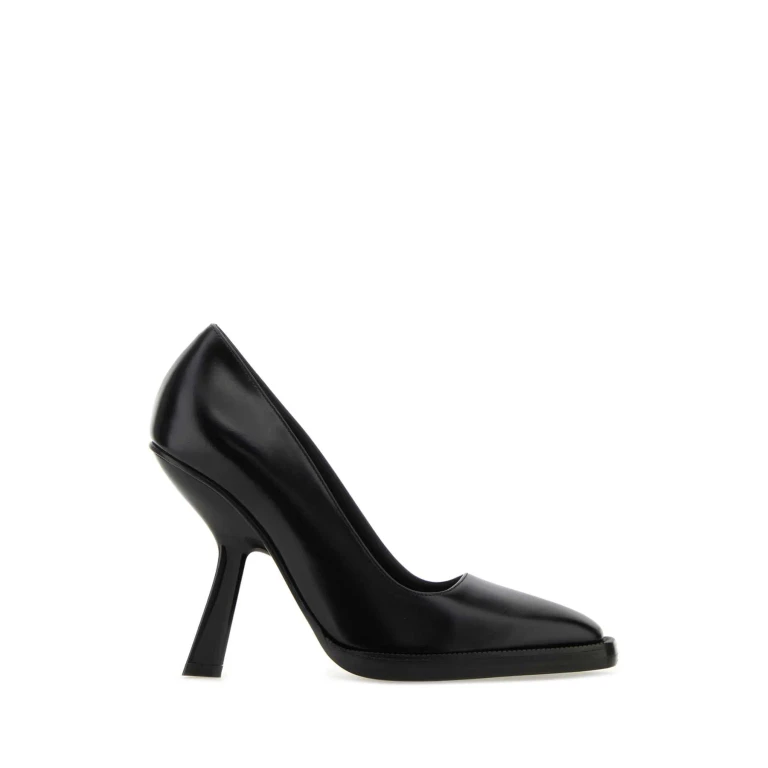 Black Leather Anser X5 Pumps