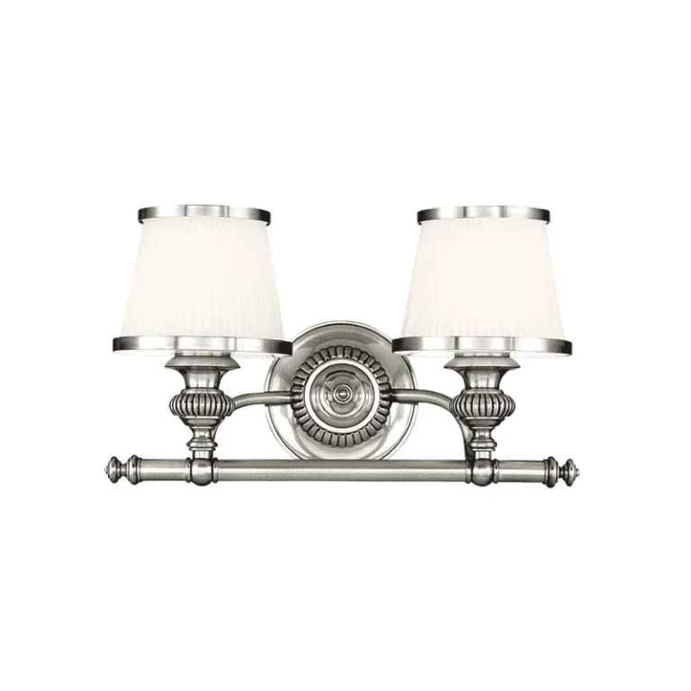 Milton 2-Light 16" Bathroom Vanity Light in Polished Nickel