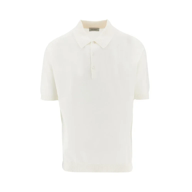 JOHN SMEDLEY Cotton knit polo shirt Man S