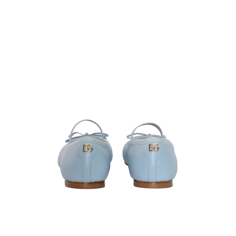 Dolce & Gabbana Junior BALLERINAS Light Blue Flat Shoes
