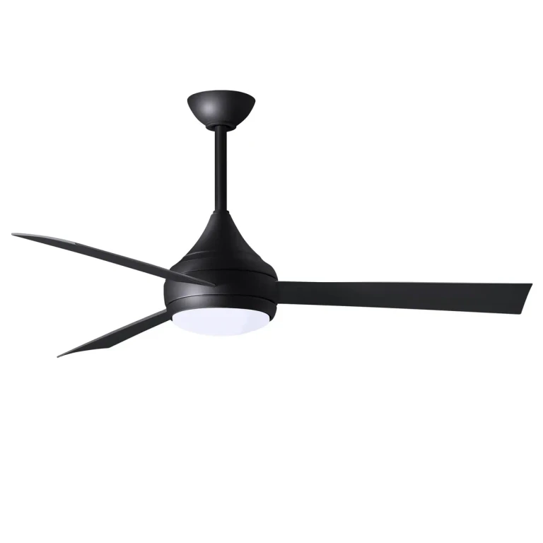 Matte Black 52" Ceiling Fan from the Donaire Collection