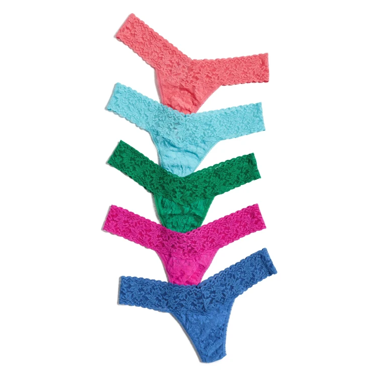 Hanky Panky Signature Lace Low Rise Thong 5 Pack Rslg One Size