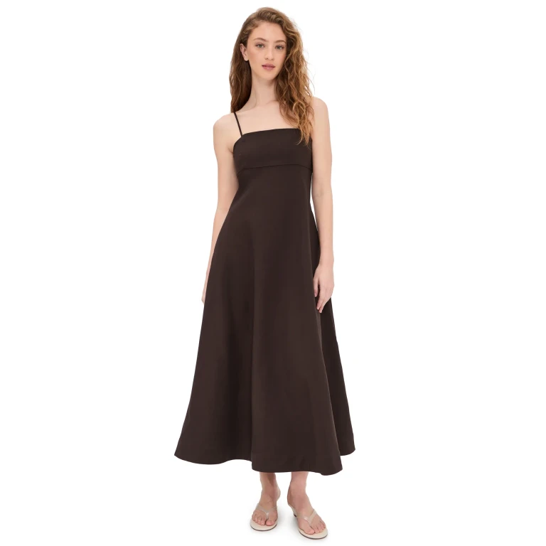 Line & Dot Hansen Dress Dark Brown S