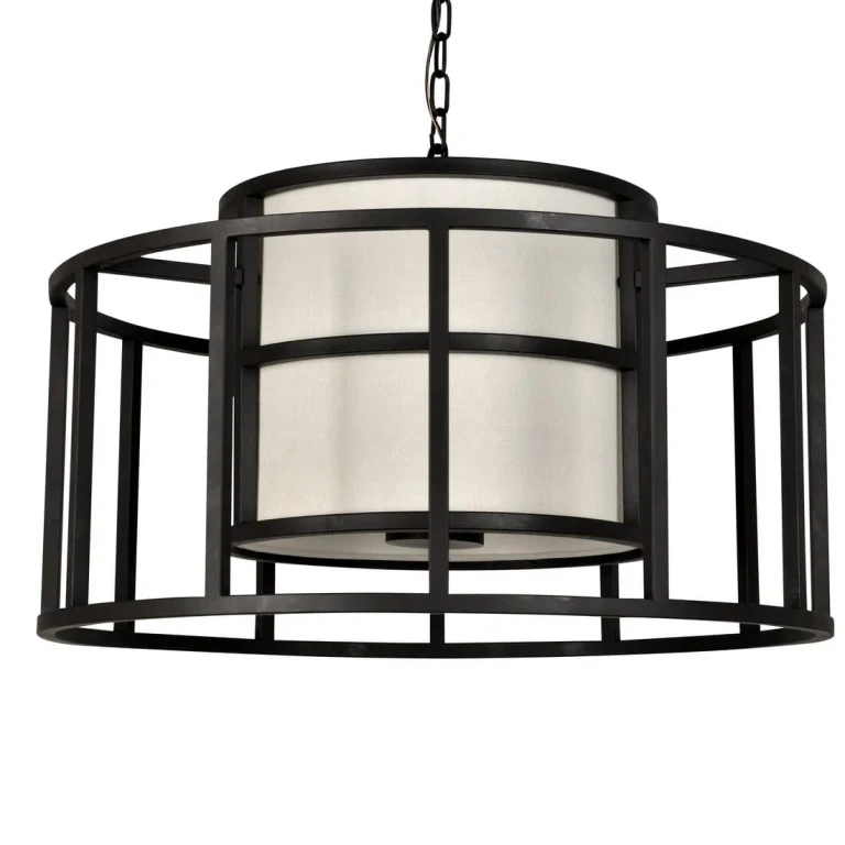Brian Patrick Flynn for Hulton 25" Industrial Chandelier in Matte Black