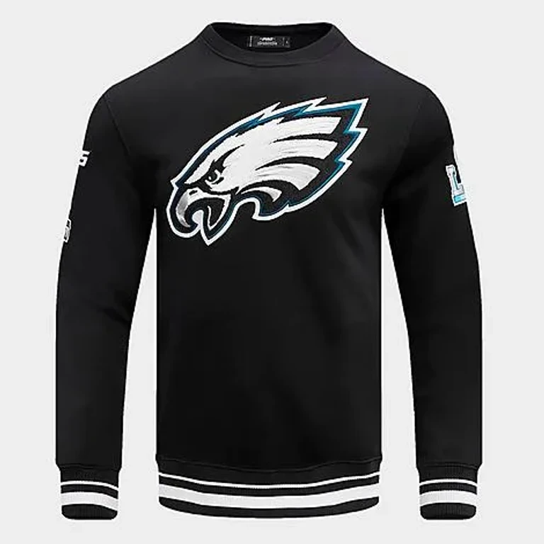 Pro Standard Men's Philadelphia Eagles NFL Mashup Crewneck Sweatshirt in Black Size: Small