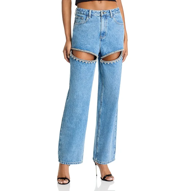 Steve Madden Taylor Rhinestone Trim Pants
