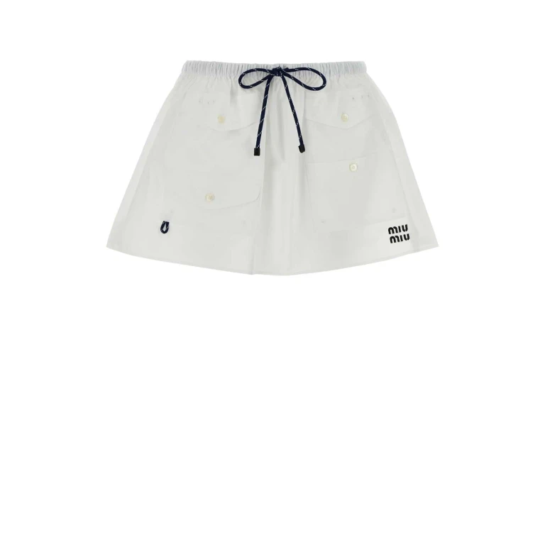 Miu Miu Poplin Mini Skirt
