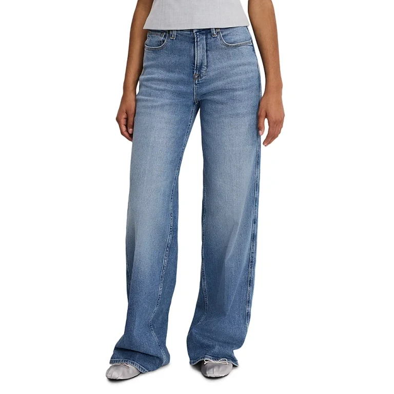 Good American Good Skate Wide Jeans in Indigo1142