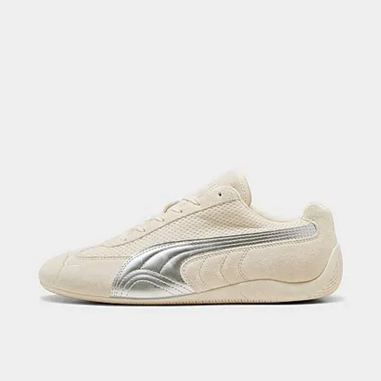 Women's Puma Speedcat Premium Casual Shoes in Frosted Ivory/Matte Silver Size: 5.5