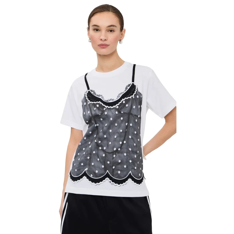 Marc Jacobs Trompe L'Oeil Cami T-shirt Wit Multi M