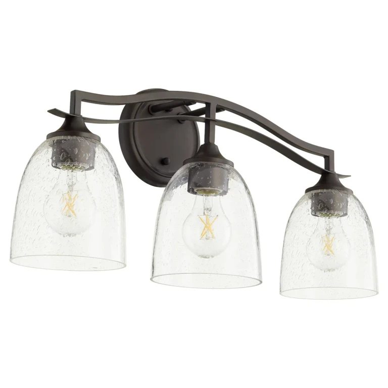 Quorum Jardin 3-Light 10" Bathroom Vanity Light in Oiled Bronze