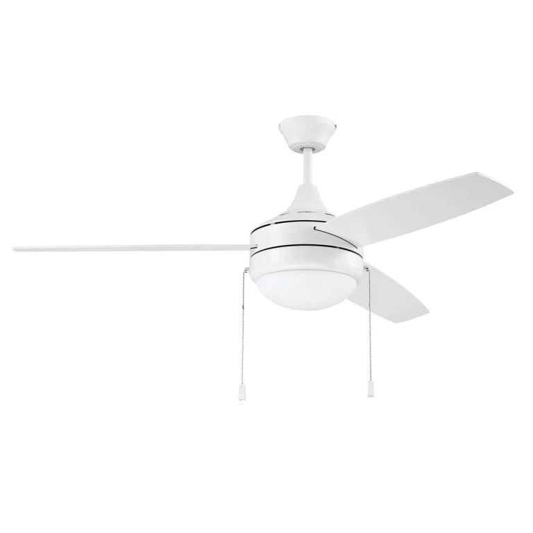 White 52"Ceiling Fan from the Phaze 3 Collection