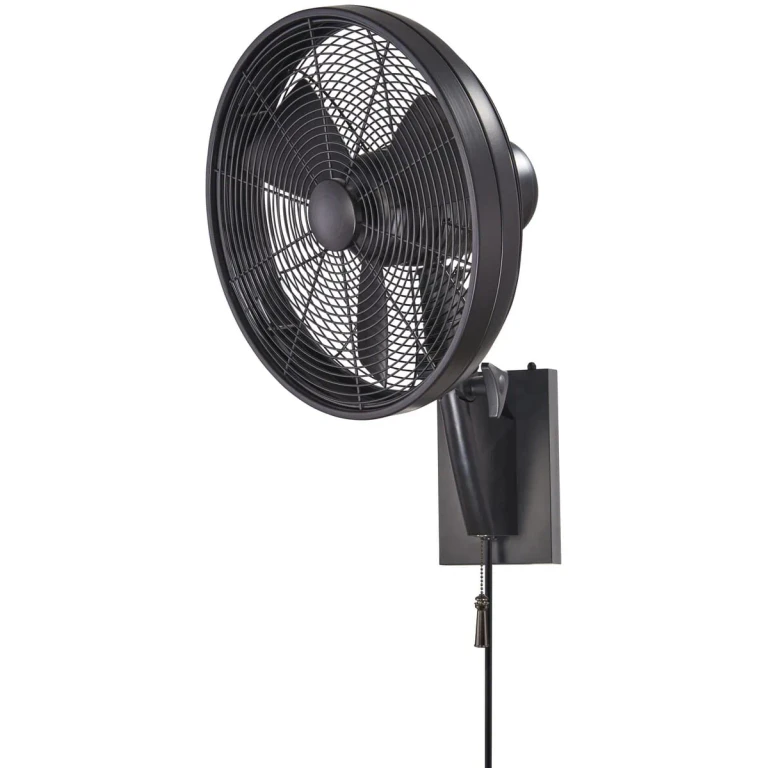 Minka-Aire Anywhere Indoor/Outdoor Oscillating Wall Fan in Matte Black