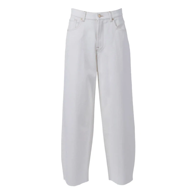 7 For All Mankind Bonnie Curvilinear Milkyway With Raw Cut