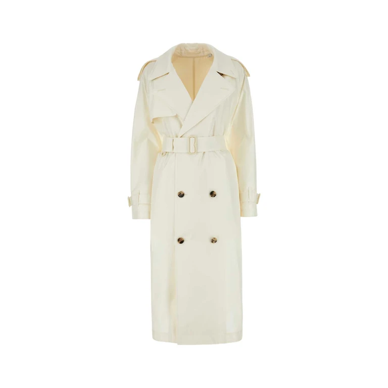 Burberry Ivory Silk Trench Coat
