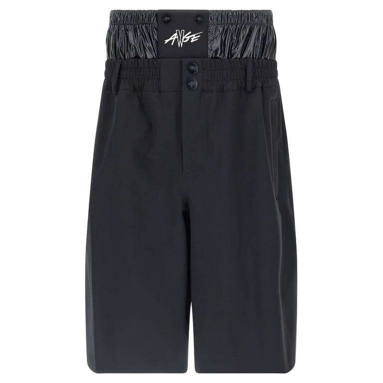 Moncler Genius Black Polyamide Bermuda Shorts - Men