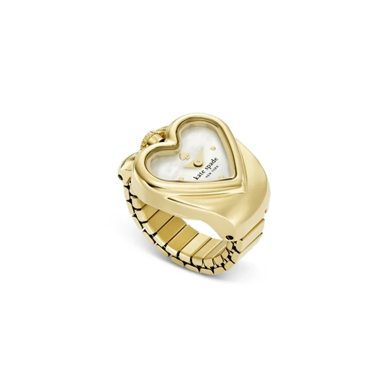 kate spade new york Monroe Gold Tone Stainless Steel Ring Watch, 21mm