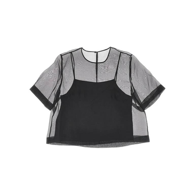 AMI Silk organdy top Woman 38
