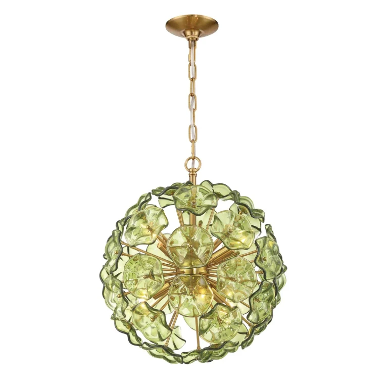 Aged Brass Chandelier from the Esme Collection