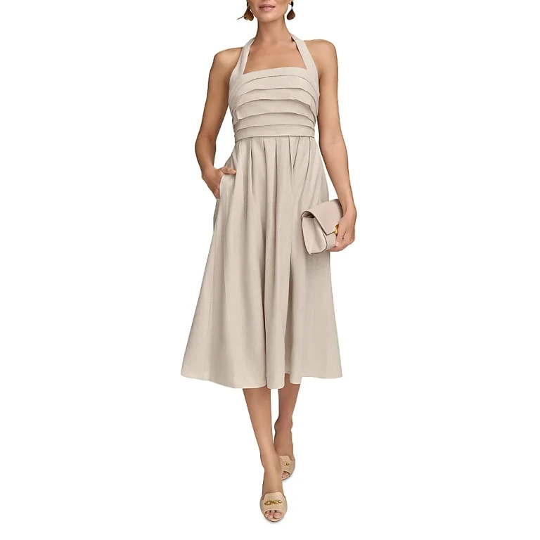 Donna Karan Halterneck Midi Dress