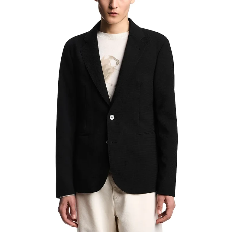 Emporio Armani Regular Fit 3D Crepe Jersey Blazer