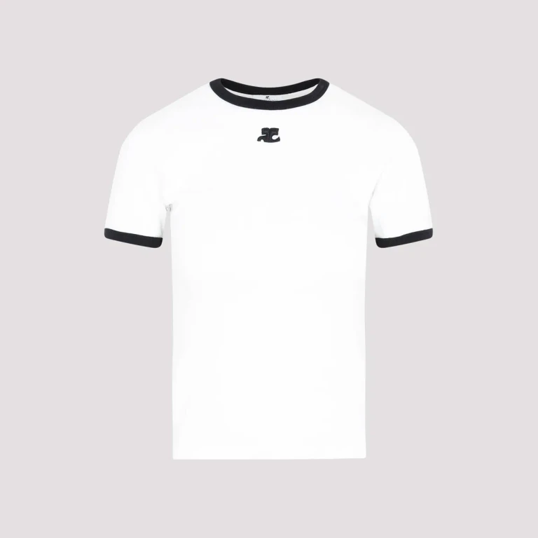 T-shirt Courrèges Bumpy Contrast Reedition
