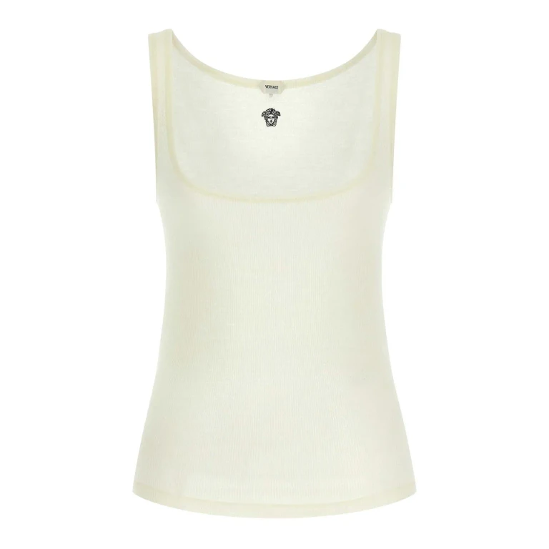 Versace la Medusa Embroidery Top