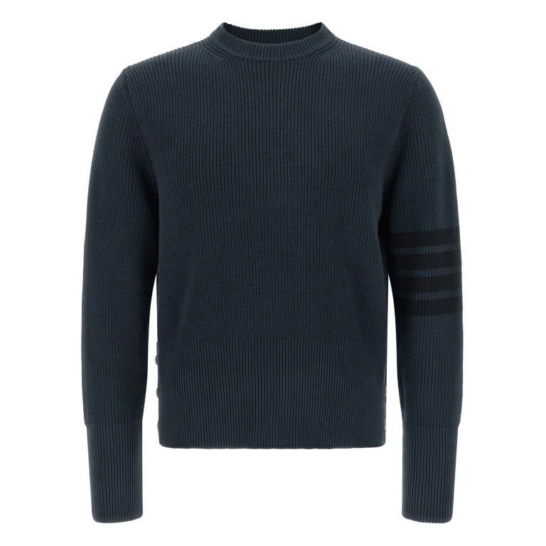 Thom Browne Pull Col Rond - Bleu