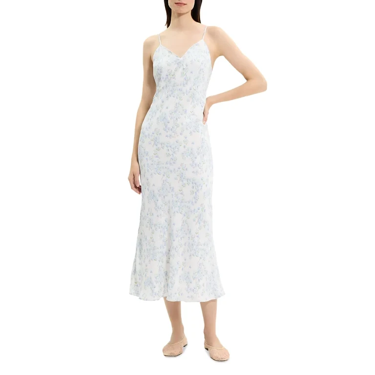 Theory Seamed Slip Dress