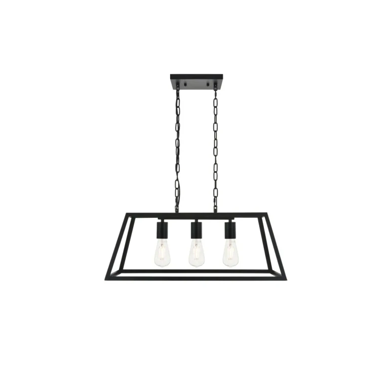 black Three Light Pendant from the Resolute Collection