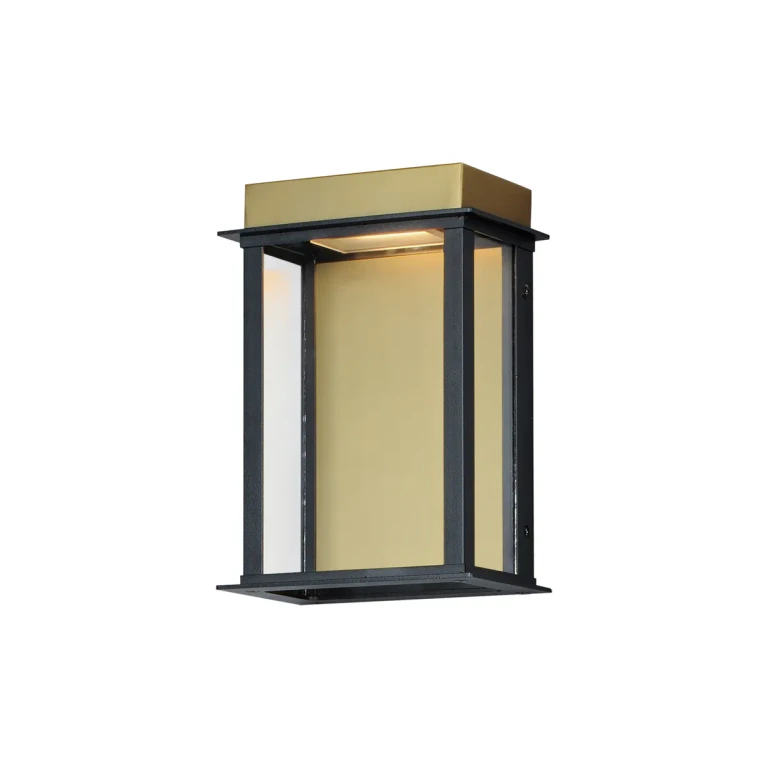 Black Gold LED Outdoor Wall Sconce from the Rincon Collection