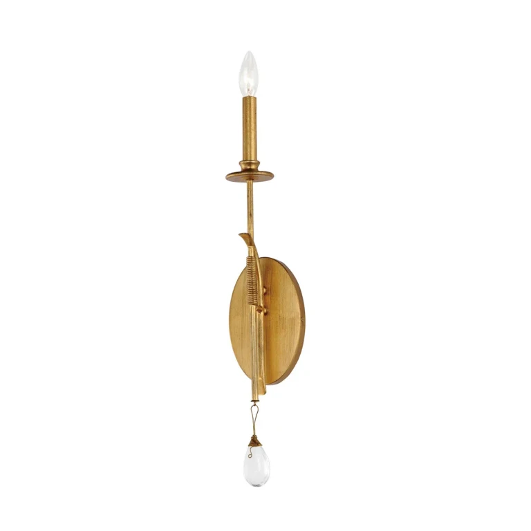 Charcoal Gold Leaf One Light Wall Sconce from the Eden Collection