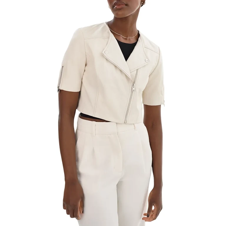 Lamarque Kirsi Cropped Biker Jacket
