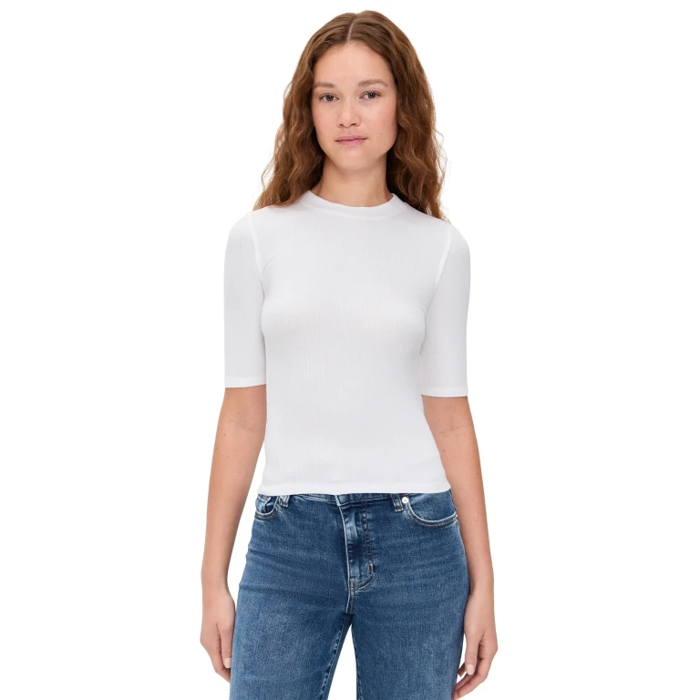 FRAME The Rib Crew Tee Black XL