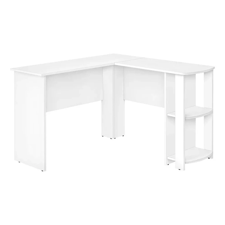 White Corner Office Desk