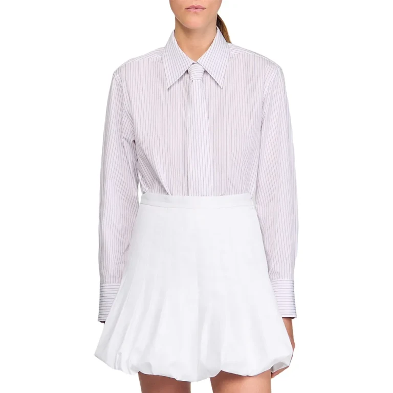 Sandro Striped Shirt with Detachable Tie