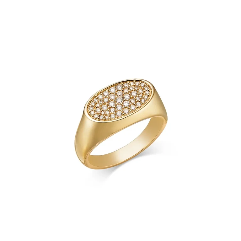 Men's Ring in 14K Yellow Gold with Diamonds, 0.50 tcw